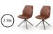 Polsterstuhl >OTTAWA< (2er Set) in rostbraun - 52x89x64 (BxHxT)