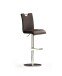 Barhocker >Bar.do< in Braun aus Polyurethan, Metall - 42x91x50cm (BxHxT)