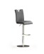 Barhocker >Bar.do< in grau aus Polyurethan, Metall - 42x91x50cm (BxHxT)