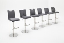 Barhocker >Bar.do< in Schwarz aus Polyurethan, Metall - 42x91x50cm (BxHxT)