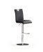Barhocker >Bar.do< in Schwarz aus Polyurethan, Metall - 42x91x50cm (BxHxT)