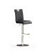 Barhocker >Bar.do< in Schwarz aus Polyurethan, Metall - 42x91x50cm (BxHxT)