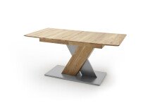 Esstisch >CUBA< in Wildeiche geölt aus Massivholz - 180x77x90cm (BxHxT)