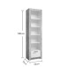 Regal >Timo< in Beton Nachbildung / Weiß - 54x195,5x38,8cm (BxHxT)