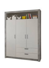 Kleiderschrank >Timo< in Beton Nachbildung /...