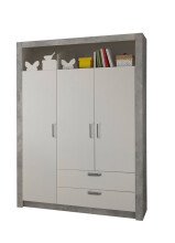 Kleiderschrank >Timo< in Beton Nachbildung /...