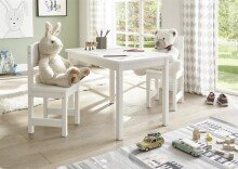 Kindertisch >Felix< in Weiß aus Massivholz - 76x51x50cm (BxHxT)