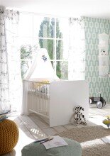 Babybett >Christian< in Weiß - 144x81x82cm...
