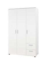 Kleiderschrank >Christian< in Weiß - 115x191x55cm (BxHxT)
