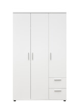 Kleiderschrank >Christian< in Weiß - 115x191x55cm (BxHxT)