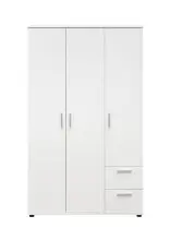 Kleiderschrank >Christian< in Weiß - 115x191x55cm (BxHxT)