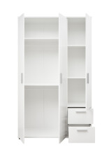 Kleiderschrank >Christian< in Weiß - 115x191x55cm (BxHxT)