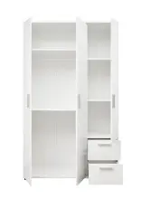 Kleiderschrank >Christian< in Weiß - 115x191x55cm (BxHxT)