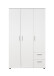 Kleiderschrank >Christian< in Weiß - 115x191x55cm (BxHxT)