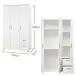 Kleiderschrank >Christian< in Weiß - 115x191x55cm (BxHxT)