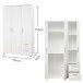 Kleiderschrank >Christian< in Weiß - 115x191x55cm (BxHxT)