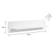 Wandboard >Paula< in Weiß - 96x22x22cm (BxHxT)