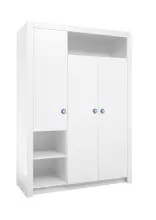 Kleiderschrank >Paula< in Weiß -...