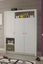 Kleiderschrank >Paula< in Weiß - 137x195,5x56cm (BxHxT)