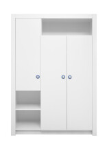 Kleiderschrank >Paula< in Weiß - 137x195,5x56cm (BxHxT)