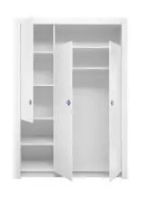 Kleiderschrank >Paula< in Weiß - 137x195,5x56cm (BxHxT)