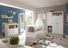 Kleiderschrank >Paula< in Weiß - 137x195,5x56cm (BxHxT)