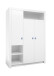 Kleiderschrank >Paula< in Weiß - 137x195,5x56cm (BxHxT)