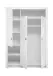 Kleiderschrank >Paula< in Weiß - 137x195,5x56cm (BxHxT)