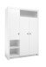 Kleiderschrank >Paula< in Weiß - 137x195,5x56cm (BxHxT)