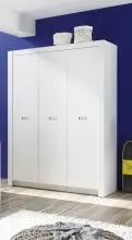 Kleiderschrank >Alba< in Weiß -...