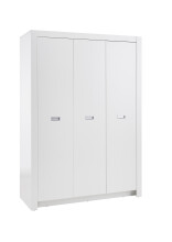 Kleiderschrank >Alba< in Weiß - 137x195,5x56cm (BxHxT)