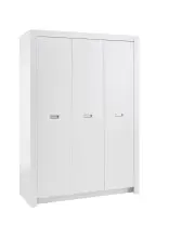 Kleiderschrank >Alba< in Weiß - 137x195,5x56cm (BxHxT)