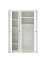 Kleiderschrank >Alba< in Weiß - 137x195,5x56cm (BxHxT)