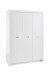 Kleiderschrank >Alba< in Weiß - 137x195,5x56cm (BxHxT)