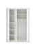 Kleiderschrank >Alba< in Weiß - 137x195,5x56cm (BxHxT)