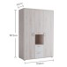 Kleiderschrank >Cristiano< in Aurum Nachbildung / Weiß