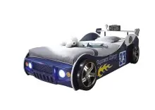 Autobett >Letta< in Blau - 219,5x69x109,4cm (BxHxT)