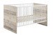 Babybett >Ricarda< in Old Style Nachbildung / Weiß - 76x82x145cm (BxHxT)