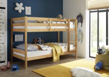 Etagenbett >Moritz< in Kiefer Natur aus Massivholz...