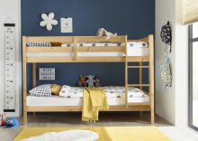 Etagenbett >Moritz< in Kiefer Natur aus Massivholz - 207x140x97cm (BxHxT)