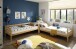 Etagenbett >Moritz< in Kiefer Natur aus Massivholz - 207x140x97cm (BxHxT)
