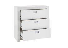 Kommode >Alba< in Weiß - 96x93,7x38,8cm (BxHxT)
