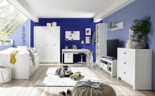 Kommode >Alba< in Weiß - 96x93,7x38,8cm (BxHxT)