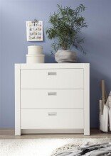 Kommode >Alba< in Weiß - 96x93,7x38,8cm (BxHxT)