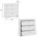 Kommode >Alba< in Weiß - 96x93,7x38,8cm (BxHxT)
