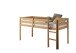 Hochbett >Keni< in Kiefer Natur aus Massivholz - 207x113x97cm (BxHxT)