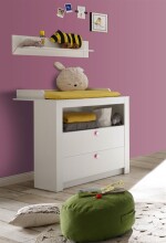 Wickelkommode >Paula< in Weiß - 137x105,4x78cm (BxHxT)