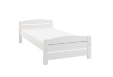 Bettgestell >Isabella< in Weiß aus Massivholz - 208x63x100cm (BxHxT)