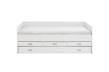 Bettgestell >Alba< in Weiß - 206,4x75,5x126cm (BxHxT)