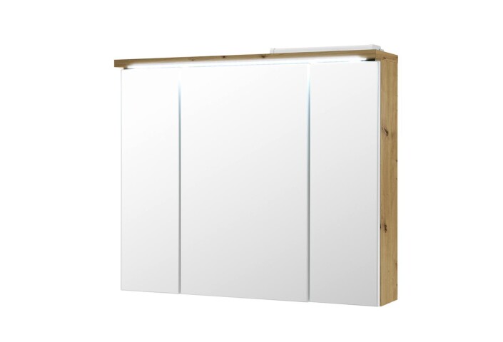 Spiegelschrank >Peter< in Artisan Eiche aus MDF - 80x69x20cm (BxHxT)